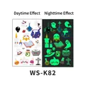 Tatuaggi luminosi di Halloween per bambini con fantasmi e zucche, effetto notte WS-K82 - Modello Luminoso di Halloween (WS-K82)