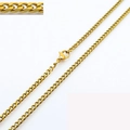 Classic 18K gold plated Cuban link chain necklace with a secure lobster clasp closure - 2.5mm