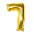 Golden number 7 foil balloon with metallic finish for birthday party decorations - 32 Inch Number 7-Gold