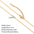 1.6mm 18K gold plated stainless steel box chain with lobster clasp and tag - O Chain / Gold