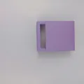 Sleeve-style purple matte PE film suspension box for jewelry storage packaging - 7x7x2cm / Light Purple Cardboard + Light Purple Suspension Box