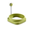 Stampo per uova in silicone verde con manico in acciaio inossidabile per friggere - verde chiaro