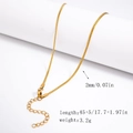 Golden stainless steel snake chain necklace with dimensions 2mm width and 45+5cm length - 2.0mm Flat Herringbone Chain - Gold