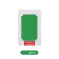 Detail view of clean-touch ink pad for pet paw prints with directional warning label - 1 Ink Pad + 2 Sheets of Cardstock / Green