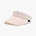 Pink sports sun visor hat with white G logo and adjustable black elastic strap - Pink