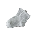 Light gray cotton blend mid-calf sports socks with ribbed cuffs for kids - Flat Elastic Children's Socks [gray] / 3-5 Years (Feet length 13-15cm)