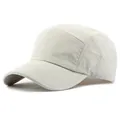 Light gray quick-dry five-panel baseball cap with metallic side ventilation eyelets - Light Gray
