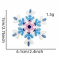 Detailed view of 7cm embroidered snowflake patch with precise size and weight markings - Snowflake Patch 33#