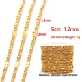 1.2mm 14k gold plated stainless steel chain with 2mm round discs for DIY jewelry - Sequin Chain (N0112) / 1.2mm (2 Meters/Pack) / Gold