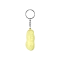 Creative peanut-shaped keychain charm with metal chain in a light yellow finish - Peanut
