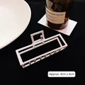 Elegant 9cm white rectangular metal hair claw clip with minimalist alloy finish - Mermaid Rectangular