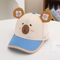 Dettaglio cappellino estivo bimbo con orecchie di orso e rete posteriore traspirante - 52cm (2-5 Anni) / Beige