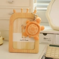 Cute orange plush turtle keychain with soft glow fabric and silver metal lobster clasp - Orange Style (Style 33) / 10cm