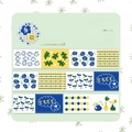 Ruban washi décoratif à fleurs et carreaux pour le scrapbooking et les journaux No.04 - Jour de Printemps / 30mmx2m