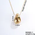 Dettagli ciondolo a goccia d'oro dimensioni 2,7x1,4cm e catena con lunghezza 40+5cm - 2.7cm x 1.4cm (6.2g) / Oro
