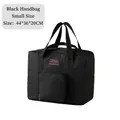 Small black Oxford fabric travel bag with handles and luggage strap 44x36x20cm - Small / Black