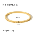 Dettagli del bracciale placcato oro 18K con diametro interno 6,2 cm e larghezza 0,4 cm - Oro 18K / Oro (NB-B6082-G)
