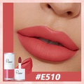 Velvet matte liquid lipstick in shade #E510 coral red with smooth applicator wand - E510