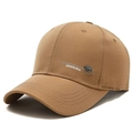 Berretto da baseball classico da uomo in cotone kaki con ricamo del logo BOHUDA - Regolabile / Beige Scuro