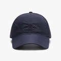 Dark blue quick-dry sports baseball cap with laser-cut ventilation holes for breathability - Navy Blue