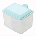 Récipient à épices avec couvercle bleu clair, poignée et corps en plastique rectangulaire - Bleu / 12*8*9cm
