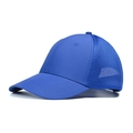 Classic blue mesh trucker hat with curved brim and breathable polyester fabric design - M (56-58cm) / 3-Royal Blue