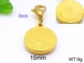 Golden Scorpio zodiac pendant set made of stainless steel with lobster clasp 3pcs - Scorpio (KLJ019-Z)