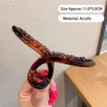 Brown tortoise shell pattern acrylic hair claw clip for high ponytail styling - 11.0x5.0cm / 11# Tortoiseshell Acrylic Large