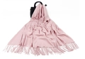 Soft pink cashmere wool scarf with tassel details paired with a black handbag - 280g Premium 200x70cm / Baby Pink