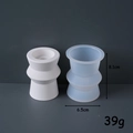 Ribbed cylindrical silicone mold for DIY candles and plaster crafts, 8.1cm tall size - Style 3 Geometric Candlestick
