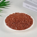 Natural red crystal quartz gravel for aromatherapy and home decoration in a white tray - 100 Grams Of Artificial Gold Sandstone (3-5mm)