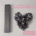 Silver plastic balloon sticks and heart-shaped cup holders set for party decoration - 32CM Silver Stick and Cup Set