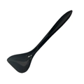Universal silicone pet food can lid with matching black plastic scoop for dogs and cats - Black Spoon