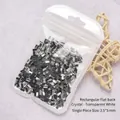 1000pcs 2.5x5mm clear baguette flatback rhinestones for nail art in self-sealing bag - 2.5*5mm Rectangle Approx 1000pcs/Bag / Mirror White