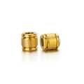 Golden stainless steel cylindrical spacer beads with vertical striped texture for DIY jewelry - 10x10.1x5.1mm Vertical Stripe Barrel / Gold