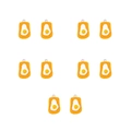 Macro view of 10 mixed realistic fried egg toast resin charms with metal loops - 7# Egg Toast