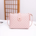 Sac bandoulière rose avec imprimé floral géométrique et bandoulière pour femmes - Rose