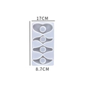 Transparante siliconen mal met 4 gaten voor DIY hars, afmeting 17cm x 8,7cm - Type 1 Boekhouder Ring Mal / Semi-transparant
