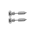 Detailed view of stainless steel screw head stud earrings with industrial cross design - Single Piece / Silver