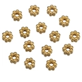 Golden flower-shaped stainless steel spacer beads for DIY jewelry making accessories - 4mm / Gold