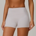Short de yoga sans couture à taille haute pour femme en gris clair pour le fitness - S / Bas / Gris Perle