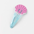 Cute pink and blue seashell BB hair clip with shell texture for girls hair accessories - Pink Blue Shell