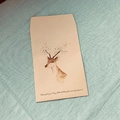 Kraft paper envelope with watercolor deer and flowers plus a heartful blessing - Little Deer Design Envelope 1PC