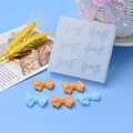 6-cavity bow-knot silicone mold for chocolate and fondant cake decoration with tool samples - 6-Cavity Bowknot (182#)