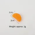 Mini gajo de naranja de resina para manualidades DIY y escenas en miniatura - Rodaja de naranja amarilla grande-2cm