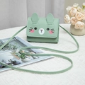 Mini light green cartoon rabbit crossbody bag for kids with matching shoulder strap - Green