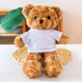 Brown Twisted T-shirt Bear - White 30 Centimeters In Length