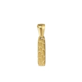 Collana dorata in acciaio inossidabile con ciondolo rettangolare goffrato unico - Lettera I (Ciondolo Singolo)