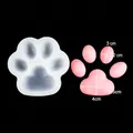 Katzenpfote Silikonform mit rosa Harz-Ergebnis auf einem professionellen schwarzen Hintergrund - Transparent B133 Groß