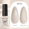 LILY'CUTE nude gel nail polish X010 in 7ml bottle with glossy and matte swatches - Nude (Heel 10)